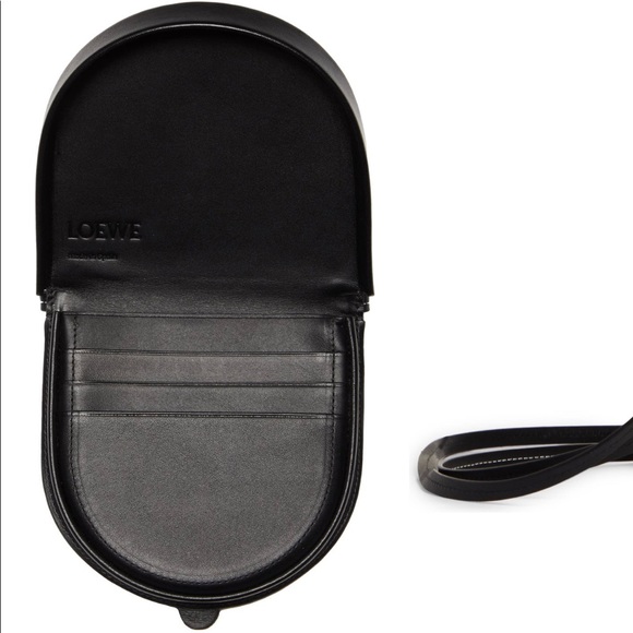 Small Heel Leather Loewe Crossbody Pouch